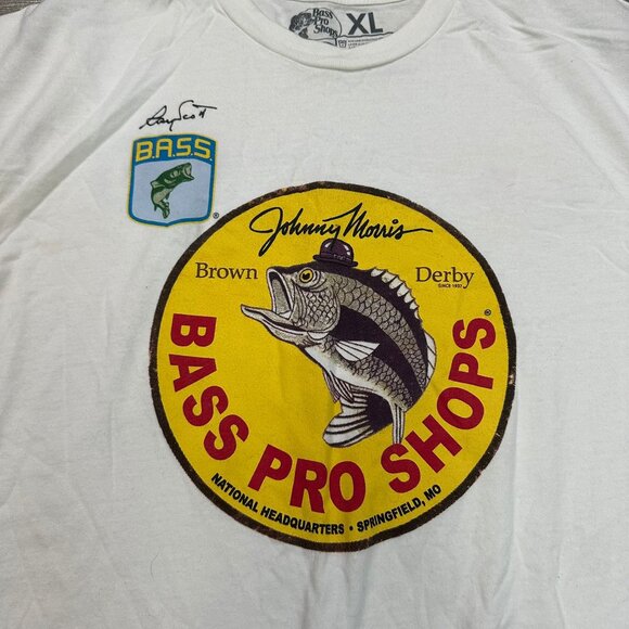 Bass Pro Shops Men's T-Shirts White National Headquarters Tracker Size XL - Picture 3 of 8